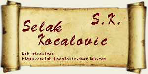 Selak Kočalović vizit kartica